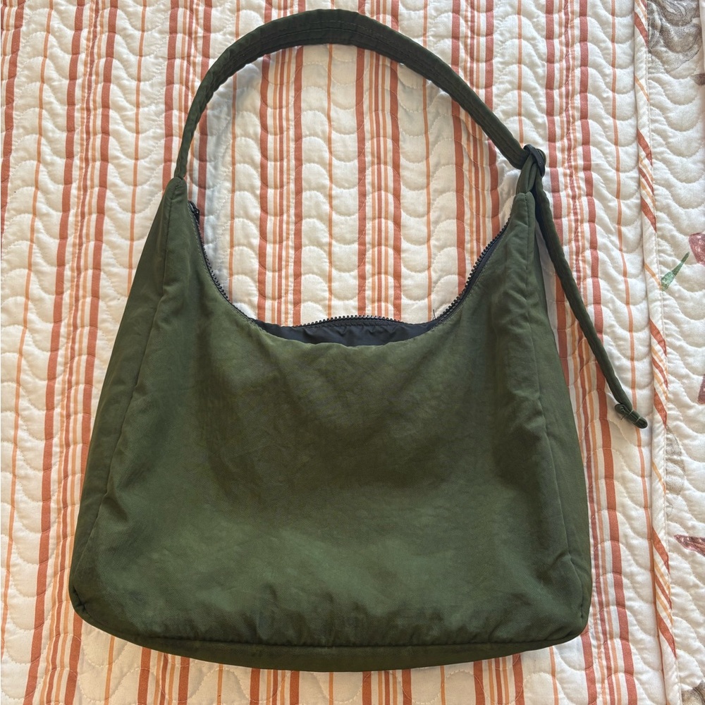 BAGGU Olive Green Hobo Bag